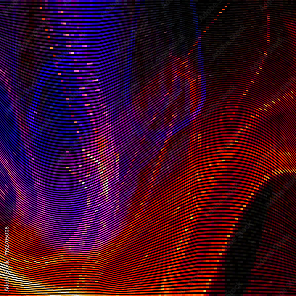 Aufkleber abstract background with glitch effect, distortion texture, random horizontal color lines for design