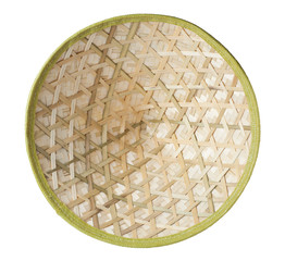 bamboo conical hat isolated on white background