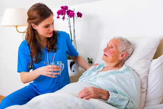 Helping out elderly patient
