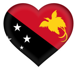 Flag of Papua New Guinea Heart