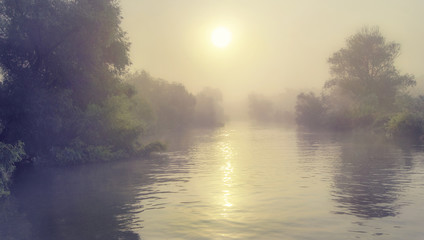 Mist and and for on a river