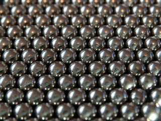 Metal Balls Lined up, in a row