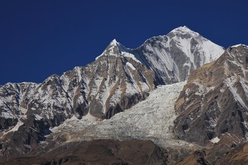 Berg Dhaulagiri und Eisfall