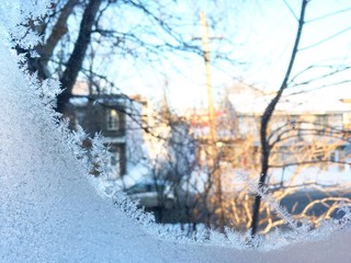 vitre en hiver