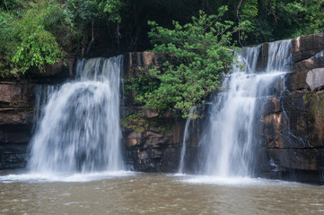 Sri Dit Waterfall in Tungsalanglung National Park in Thailand.