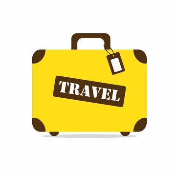 yellow travel bag