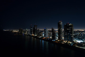Fototapeta na wymiar Night image of buildings in the city