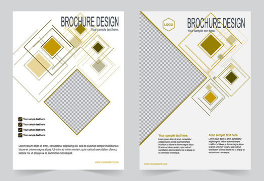 Brochure template, Flyer design yellow template