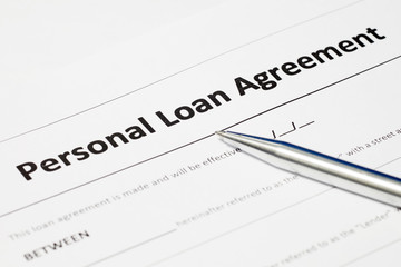 Fototapeta premium Personal loan agreement