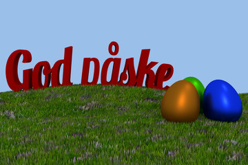 God paske, Danish Happy Easter background