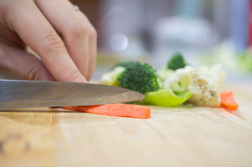 A Cooking Healthy Food in Home.
