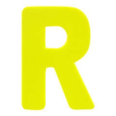 Color English Alphabet foam with clipping path