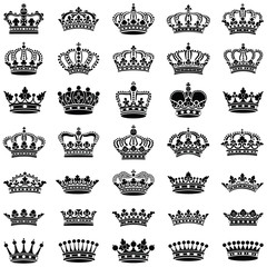 Crown collection - vector illustration