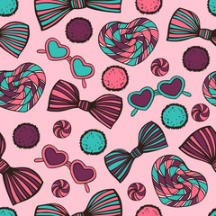 Fototapeta premium Summer beach seamless pattern.