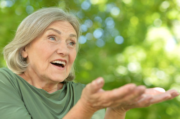 cheerful senior woman