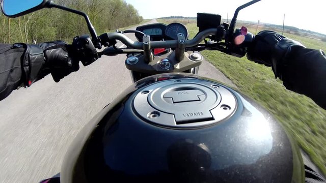Motorcycle Fast Driving (4k Resolution)