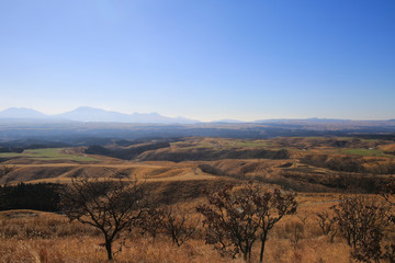 Fototapeta premium 大分県竹田市 久住高原展望台からの風景