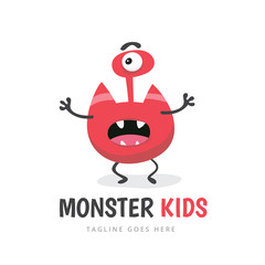Cute Monster, Monster logo, Monster kids, monster vector set.

