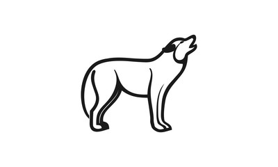 vector dogs and wolves in the wild pine forests