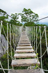 long hanging bridge in Masungi Reservoir, Rizal, Philippines
