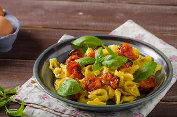 Tortellini with roasted vegetable and herbs