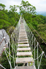 long hanging bridge in Masungi Reservoir, Rizal, Philippines