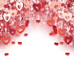 Red hearts background
