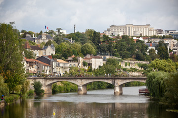 Picturesque view of Perigord town in France
