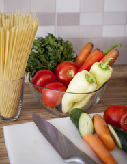 Spaghetti and Vegetables