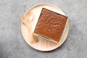 Thai coconut custard squares, Khanom Maw Kaeng, Thai tradition d