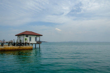 House in sea.
