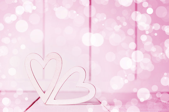 Pink Valentine day hearts
