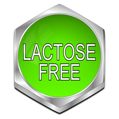 Lactose free Button - 3D illustration