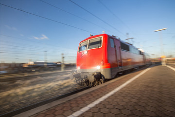 speeding train
