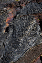 ハワイ島　カラパナ見学エリアの溶岩