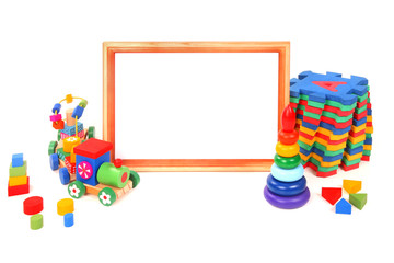 frame and many toys