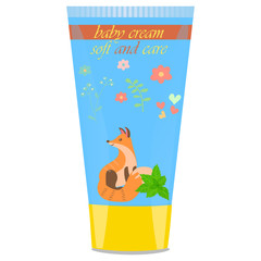 Baby cream tube with kids design