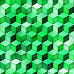 Gradient Cubes Tiling. Seamless Multicolor Pattern