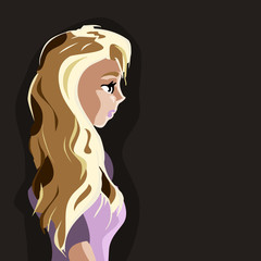 Vrouw profiel zijkant gezicht © emieldelange