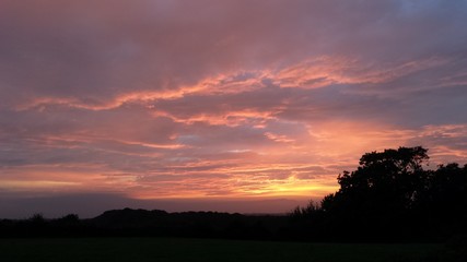 Fototapeta na wymiar Epic Sunset at home 