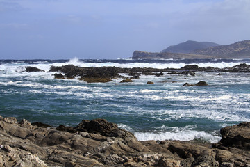 Fototapeta na wymiar Stintino, il mare più bello della Sardegna.acqua blu cielo azzurro e tanto sole 