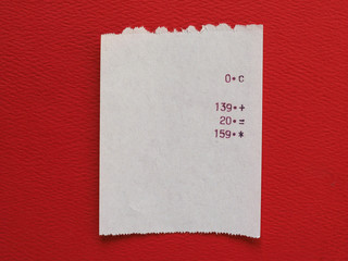 bill or receipt