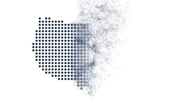 USA Dot Tech Map Particles Self Constructed. Motion Graphic