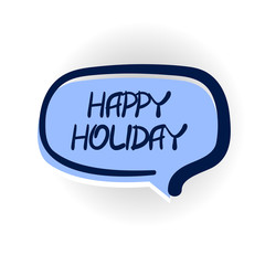 Happy holiday greetings comic text shadow