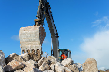 Obraz premium grutier en action sur un chantier