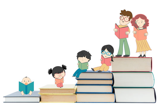 Children education and young culture growth with books