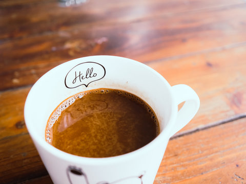 Fototapeta Hello espresso coffee.