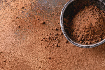 Cocoa powder as background