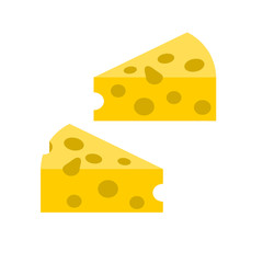 Yellow Cheese icon isolated on background.
