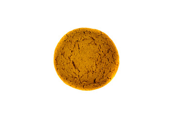 Oatmeal cookie with honey isolated on white